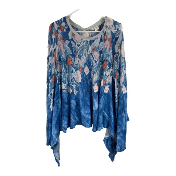 Meadow Rue Size Medium Blue Floral Linen Fields Watercolor Swing Top spring - Picture 2 of 7